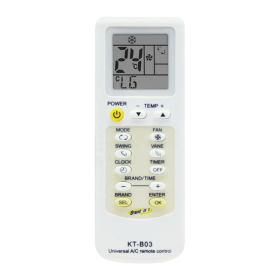Wellclima KT-B03 Quick Start Manual