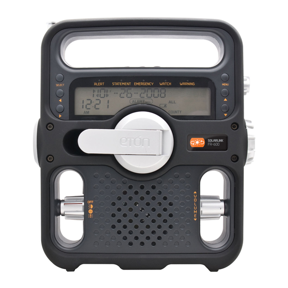 Eton American Red Cross SOLARLINK FR600 Owner's Manual