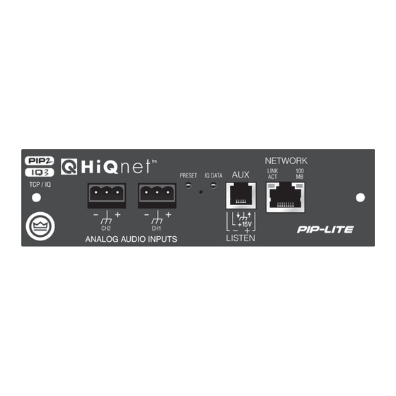 Harman crown PIP Series Reference Manual