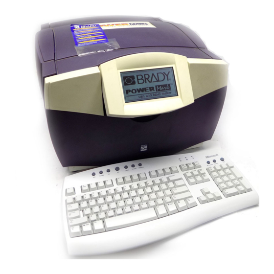 Brady label maker Manual