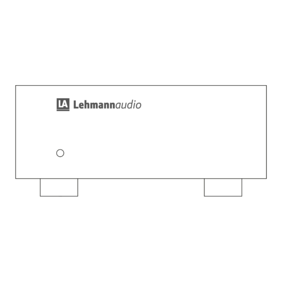 Lehmannaudio Decade Manual