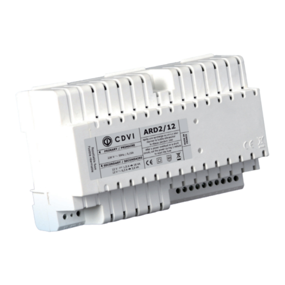 CDVI ARD2/12 Installation Manual