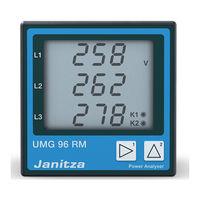 Janitza UMG 96 RM-E User Manual And Technical Specifications