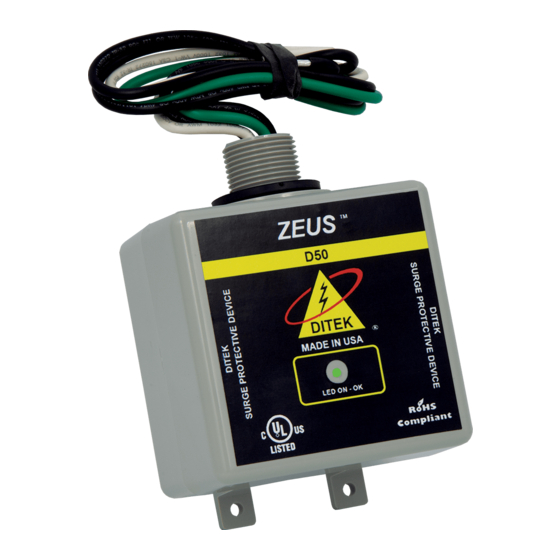 Ditek D200-347/6003Y Install Instructions