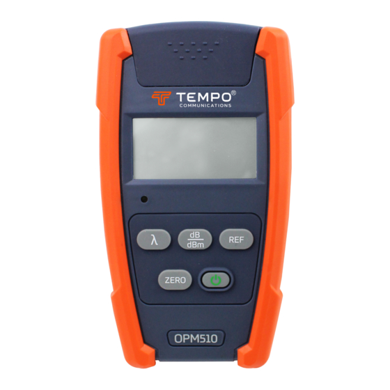 Tempo Communications OPM Series Quick Reference Card