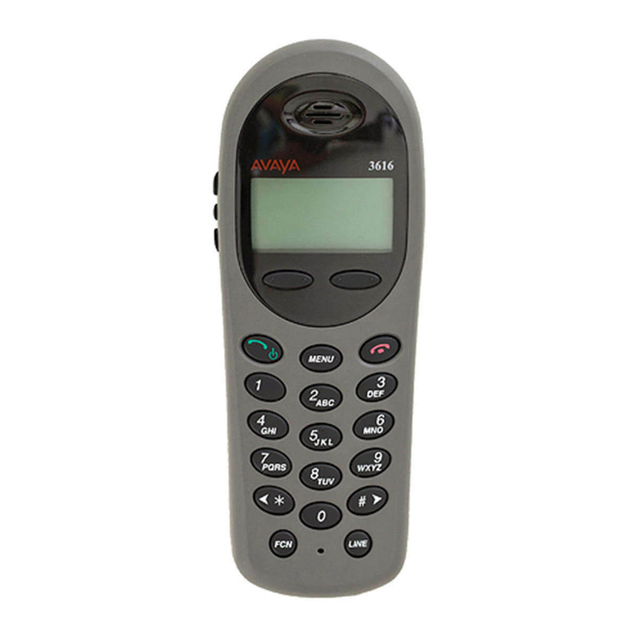 Avaya 3616 Quick Reference Manual