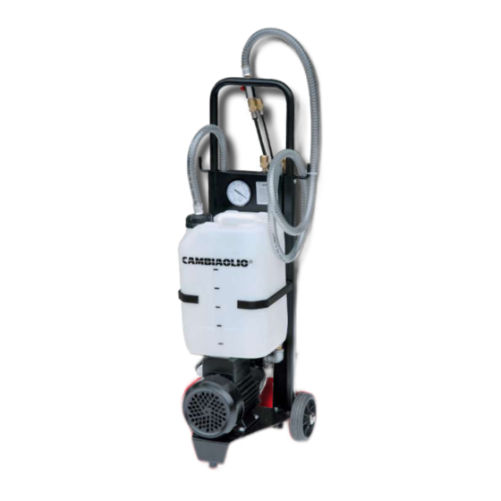 Piusi CAMBIAOLIO Instructions For Installation, Use And Maintenance Manual