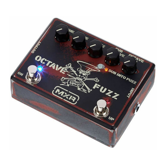 mxr SF01 Slash Octave Fuzz Manual