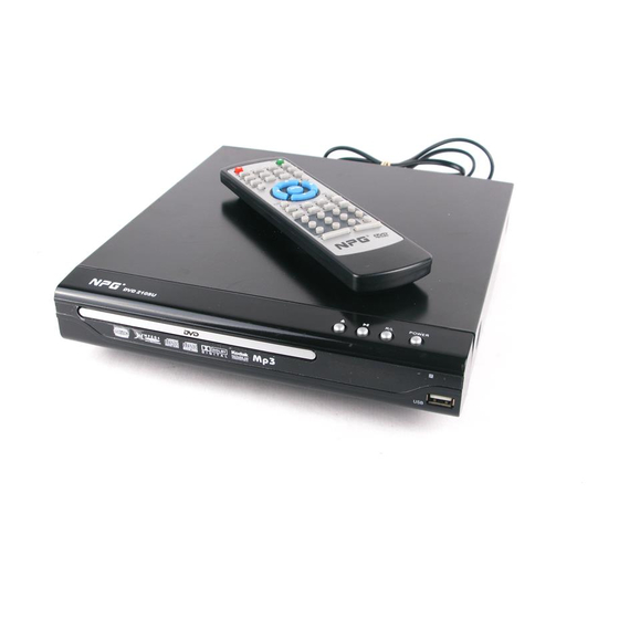 NPG DVD-210SU User Manual