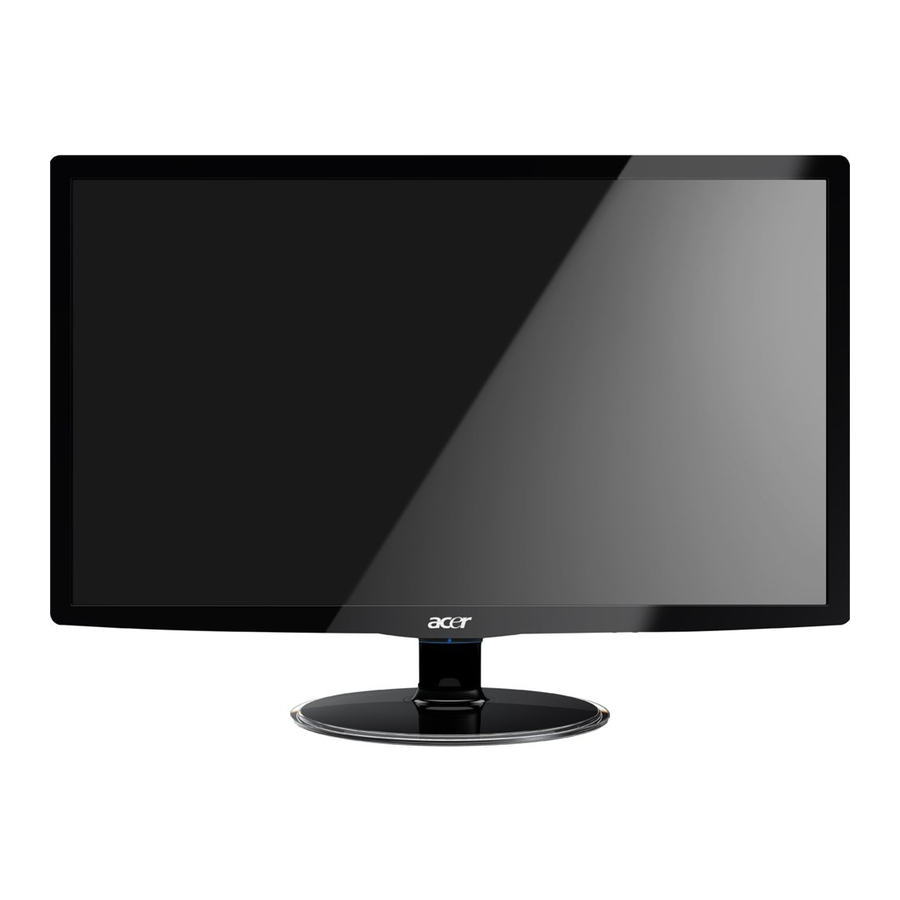 Acer S202HL Quick Setup Manual