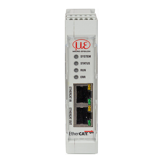MICRO-EPSILON IF2035-EtherCAT Manual