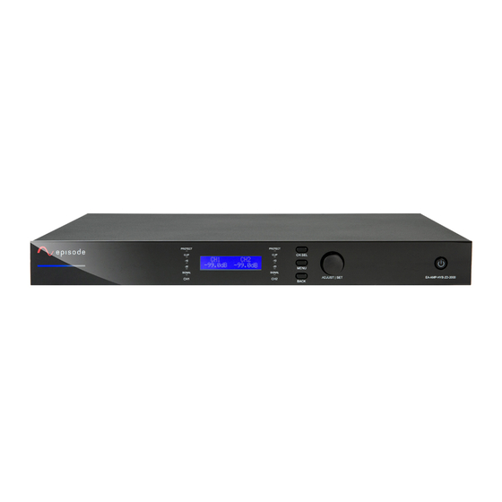 Episode EA-AMP-HYB-2D-1000 Quick Start Manual
