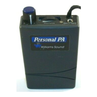 Williams Sound Personal PA PPA R7 Specifications