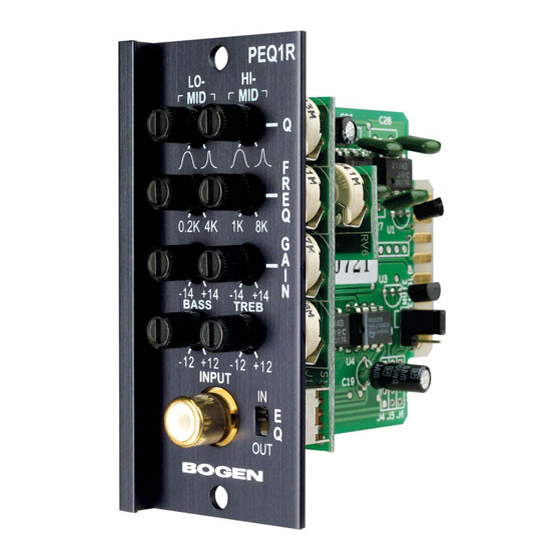Bogen PEQ1R Install Manual
