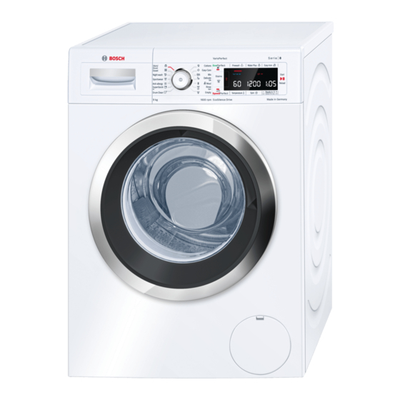 Bosch WAW32560GC Loader Washing Machine Manuals