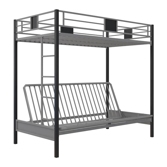 DHP Silver Screen Metal Bunk Bed Assembly Instructions Manual