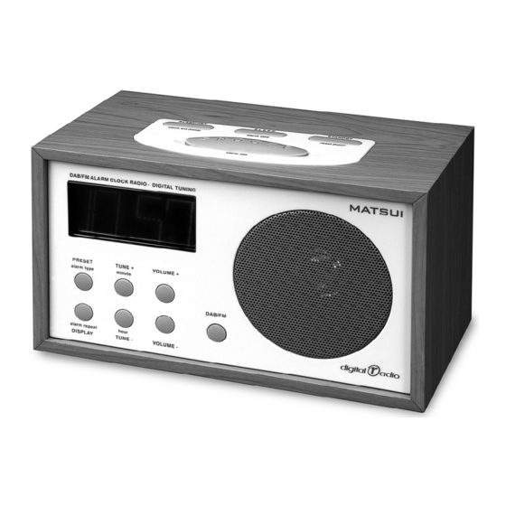 Matsui MATCR515D Instructions Manual