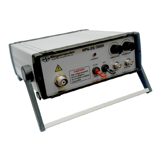 Megaimpulse NPG-20/3500 Manuals