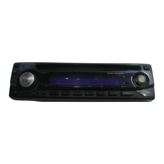 Kenwood KDC-MP336S Car CD Receiver Manuals