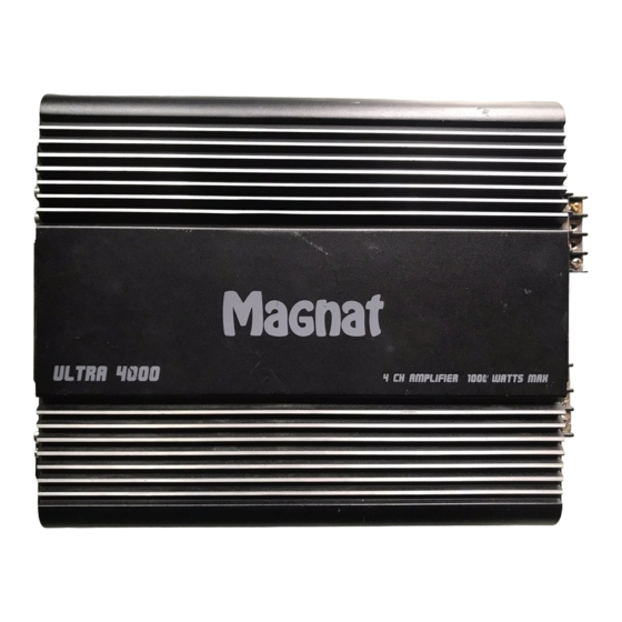 Magnat Audio ULTRA 4000 Power Amplifier Manuals