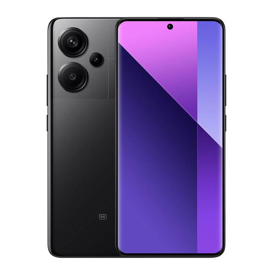 Xiaomi Redmi Note 13 Pro+ 5G Quick Start Manual