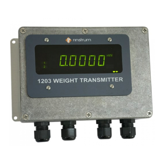 Rinstrum 1203 Installation Manual