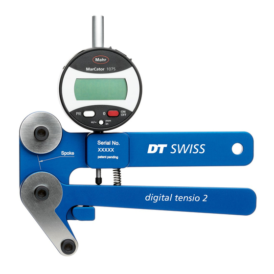 DT SWISS PROLINE analog DT tensio 2 User Manual