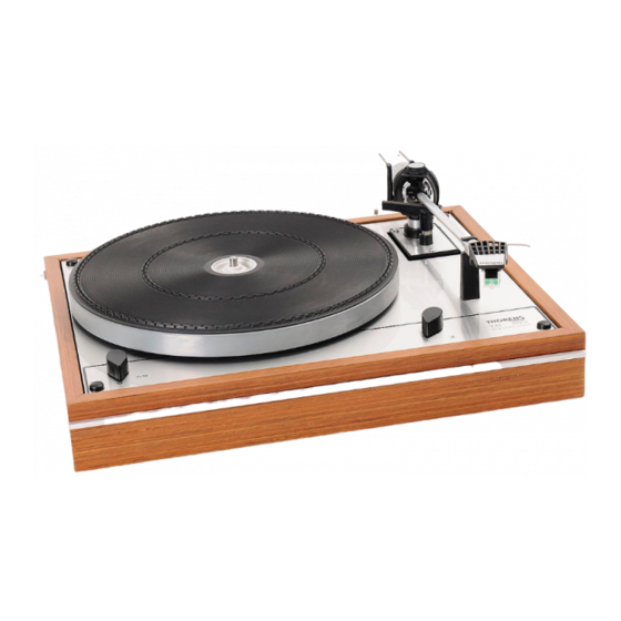 THORENS TD 165 Instruction Manual