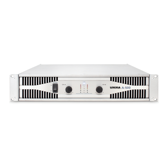 Unika A-500 User Instructions