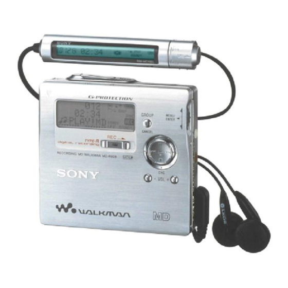 Sony MZ=R909 Operating Instructions Manual