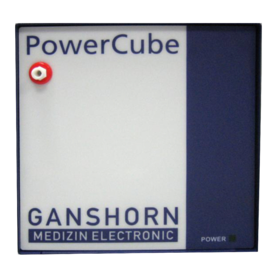 GANSHORN PowerCube-Ergo Manuals