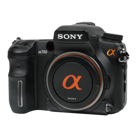 Sony A700 Manuals