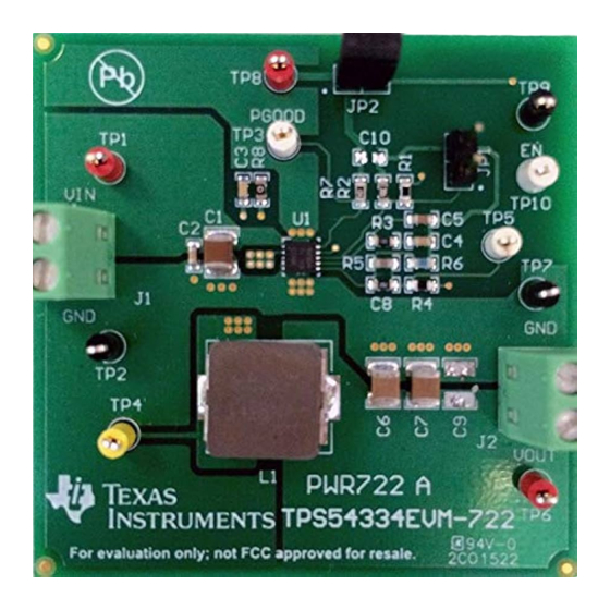 Texas Instruments TPS54334EVM-722 User Manual