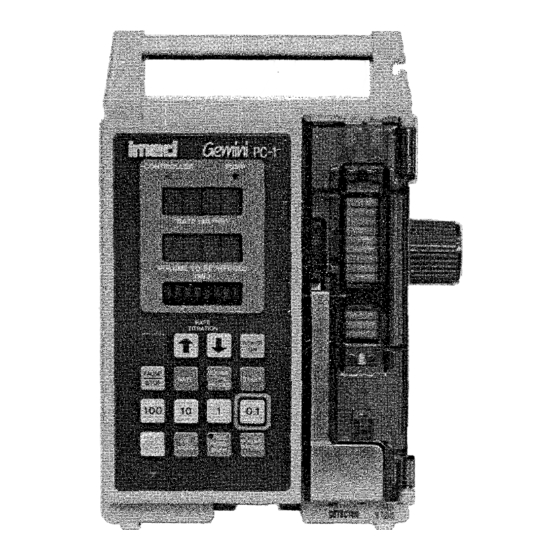 Alaris Medical Systems imed Gemini PC-1 Manuals
