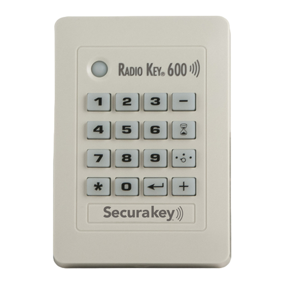 Secura Key Radio Key 600 Operating & Installation Manual