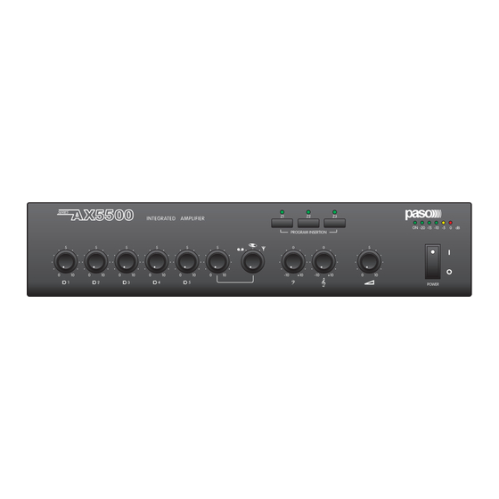 Paso Sound Products AX5509Z Manuals