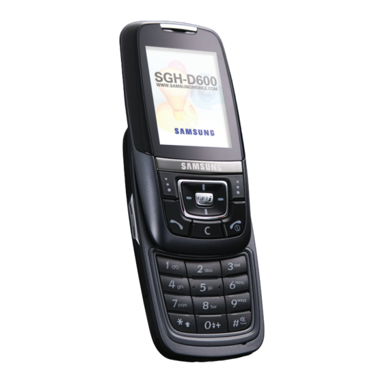 Samsung SGH-D600E User Manual