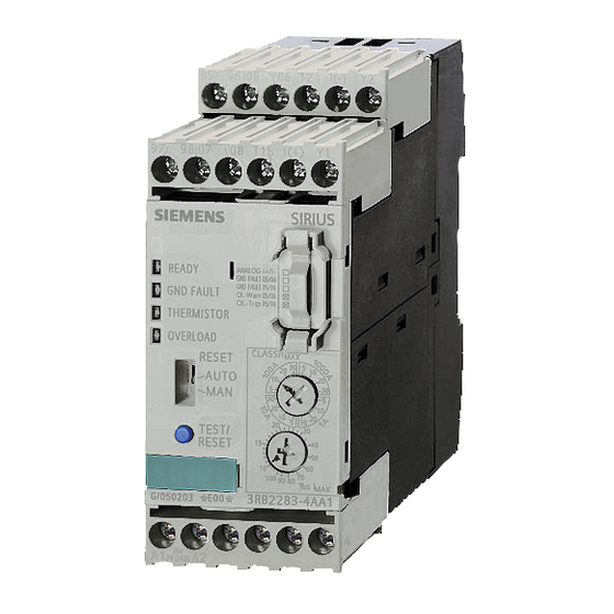 Siemens 3RB22 Equipment Manual