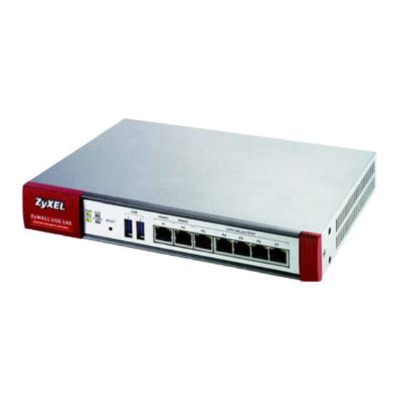 ZyXEL Communications ZyWALL USG 100 Quick Start Manual