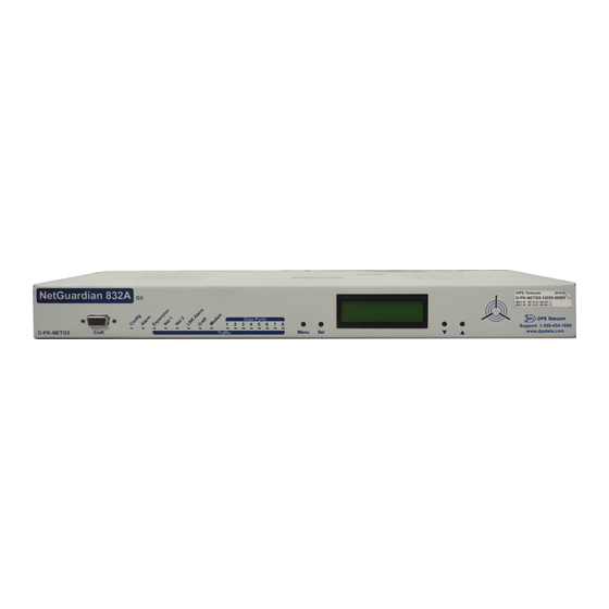 DPS Telecom NetGuardian 832A G5 User Manual