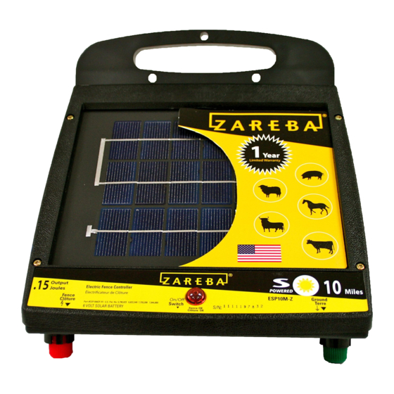 Zareba ESP10M-Z Instructions