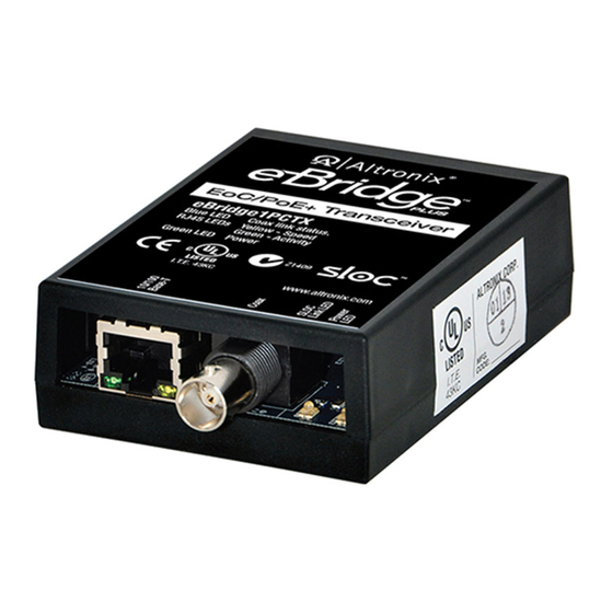 Altronix eBridge Plus Installation Manual