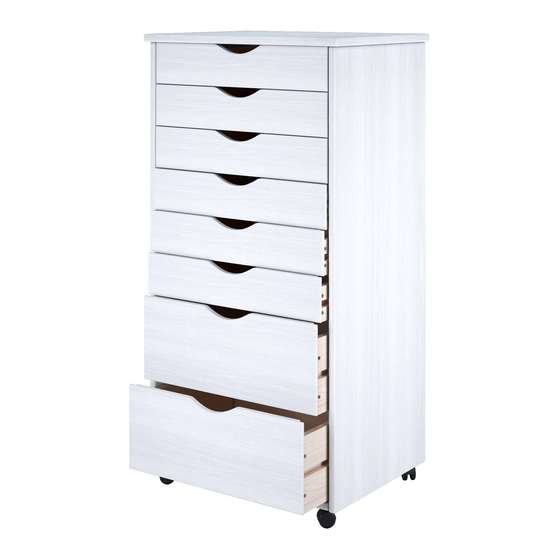adeptus 6+2 Drawer Wide Roll Cart 76169 Assembly Instructions Manual