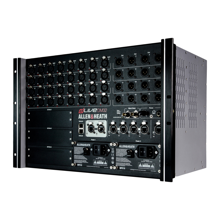 ALLEN & HEATH DLive DM32, DM48, DM64 - Music Mixer Manual