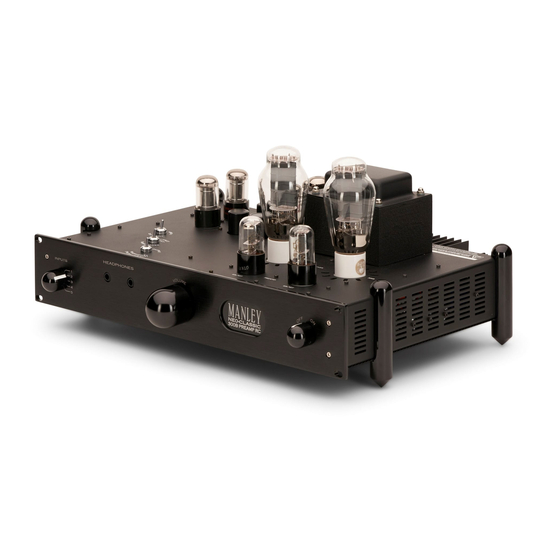 Manley Neo-Classic 300B Tube amplifiers Manuals