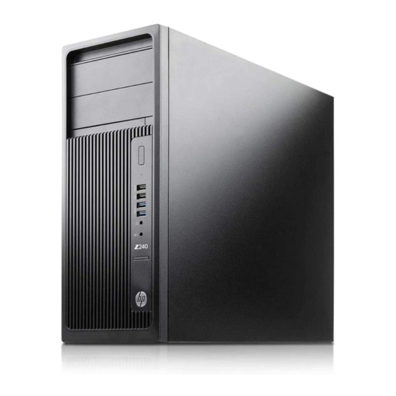HP Z240 Tower User Manual