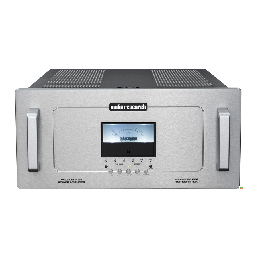 Audio Research Reference 250 Owner's Manual