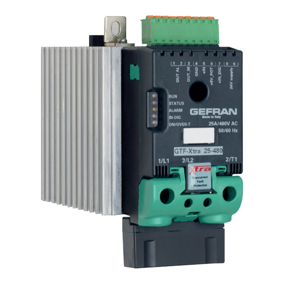 gefran GTF-Xtra Installation And Operation Manual