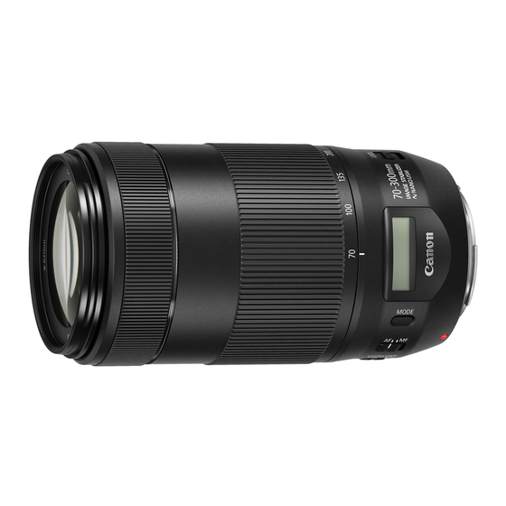 Canon EF70-300mm F4-5.6 IS USM Instruction