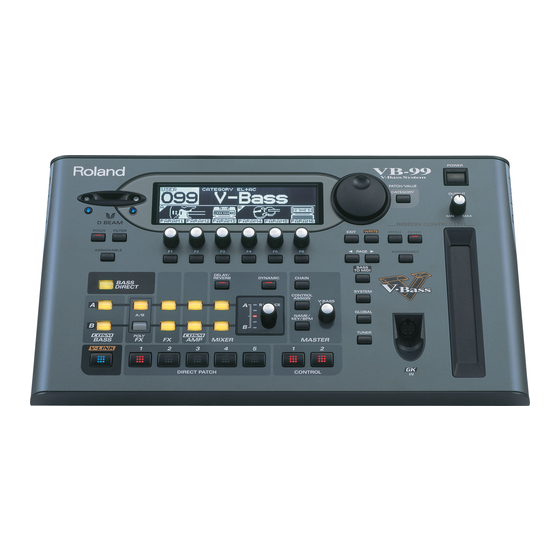 Roland VB-99 Quick Start Manual